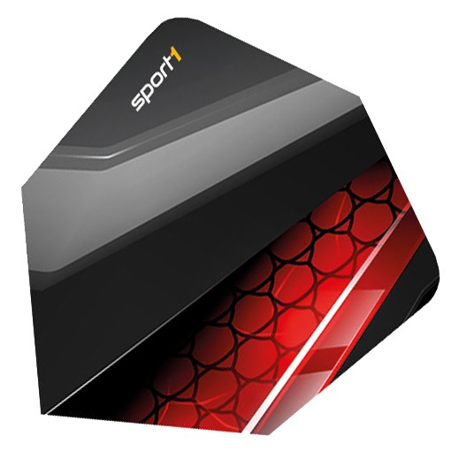 5 Satz Sport1 2016 Dark Mesh Flights - Schwarz-Rot